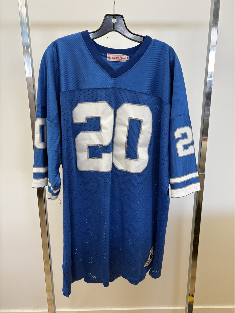1996 Barry Sanders Mitchell & Ness Throwback Lions Jersey, Size 56